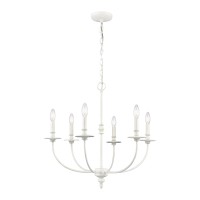 Hartford 25'' Wide 6-Light Chandelier - Farmhouse White