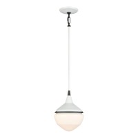 Mid-Century Schoolhouse 12'' Wide 1-Light Mini Pendant - Enamel White