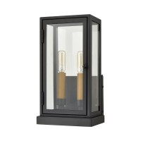 Foundation 13'' High 2-Light Outdoor Sconce - Matte Black