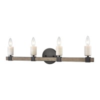 Stone Manor 30'' Wide 4-Light Vanity Light - Matte Black