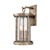 Brison 18'' High 3-Light Outdoor Sconce - Vintage Brass