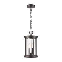 Brison 8'' Wide 2-Light Outdoor Pendant - Oil Rubbed Bronze