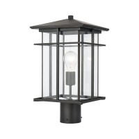 Oak Park 17'' High 1-Light Outdoor Post Light - Matte Black