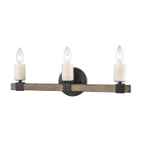 Stone Manor 21'' Wide 3-Light Vanity Light - Matte Black