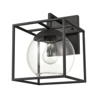 Cubed 11'' High 1-Light Outdoor Sconce - Charcoal