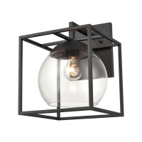 Cubed 13'' High 1-Light Outdoor Sconce - Charcoal