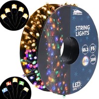 Joiedomi 200 Led Color Changing Christmas String Lights 65.3Ft Green Wire For Indoor & Outdoor Decorations, Christmas Events, Christmas Eve Night Decor, Christmas Tree, Eaves