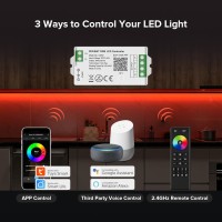 Btf-Lighting C05W Rgbcct Pwm Smd Fcob (+ R G B C W) 6Pin Led Strip 2.4Ghz Tuya Wifi Group Controller Alexa Google Home Control Match With Wr01Rf Rc03Rfb Rc04Rfb Rc05Rfb Rgbcct Remote