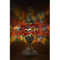 Mozaist Turkish Lamp Mosaic Table Lamp Antique Moroccan Decorative Glass Bohemian Vintage Lamp Shade Small Desk Tiffany Bedsi