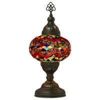 Mozaist Turkish Lamp Mosaic Table Lamp Antique Moroccan Decorative Glass Bohemian Vintage Lamp Shade Small Desk Tiffany Bedsi