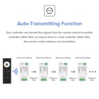 Btf-Lighting C02W Cct Pwm (+ Cw Ww) 3Pin Led Strip Color Temperature Led Strip Dual White 2.4Ghz Tuya Wifi Group Controller Alexa Google Home Compatible With Wr02Rf Rc02Rfb Cct Remote