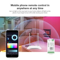 Btf-Lighting C04W Rgbw Pwm Smd Fcob (+ R G B W) 5Pin Led Strip 2.4Ghz Tuya Wifi Group Controller Alexa Google Home Smartphone App Control Compatible With Wr01Rf Rc03Rfb Rc04Rfb Rc05Rfb Rgbw Remote