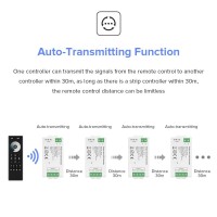 Btf-Lighting C01W Monochrome Pwm (+V -V) 2Pin Led Strip Dim Brightness 2.4Ghz Tuya Wifi Group Controller Alexa Google Home Smartphone App Control Compatible With Wr02Rf Rc01Rfb Dim Remote