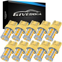 Givedoua 7443 Led Brake Bulbs 7440 Brake Lights T20 992 7441 7444 7443 Led Bulbs Super Bright 18Smd 5050 Chips Used For Brake Lights, Backup Reverse Lights, Tail Lights, Pack Of 10Pcs Amber