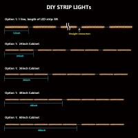 Wobane Under Cabinet Lighting Kit 8Pcs 12 Inch Led Light Bars Under Counter Lights For Kitchen Cupboard Desk Bookcase Shelf Show