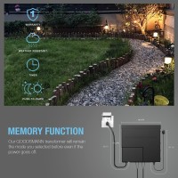 Goodsmann Low Voltage Transformer 600W Landscape Lighting Power Pack With Timer Photo Eye For Outdoor Lights 120V Ac To 12V Ac 9