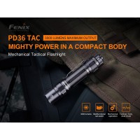 Fenix Pd36 Tac Tactical Flashlight, 3000 Lumen Usb-C Rechargeable, With Lumentac Organizer