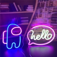 Qiaofei Alien Neon Sign Lights Astronaut With Usb Or Battery Operated For Kid'S Room Bedroom Bar Restaurant Game Room Christmas Valentine'S Day Birthday Party Gift Led Art Decoration Light.