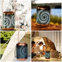 Mosaic Solar Lanterns Outdoor Bohemian Solar Lantern Outdoor Waterproof Blue Mosaic Table Light Turkish Moroccan Lamp Mosaic Decorations Yard Patio Table Decor For Garden