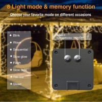 2 Pack Solar Waterfall Fairy Bunch Lights Outdoor Waterproof 200Leds 8 Modes Watering Can Light (No Can) Solar Powered String Lights Firefly Vine Christmas Garden Decorations Gardening Gifts For Mom