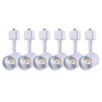 Mirrea 6 Pack Led Track Lighting Heads Compatible With Single Circuit H Type Track Lighting Rail Ceiling Spotlight For Accent Ta