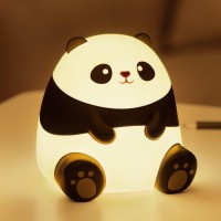 Mivani Night Light For Kids Panda Gifts Cute Led Lamps For Teen Girls Bedroom Timer Auto Shutoff Aaa Battery Operated Silic