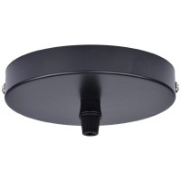 Arturesthome Modern Rewind Ceiling Canopy Kit Single Hole Ceiling Plate For Pendant Lights Or Chandelier Fixture Black 18Cm