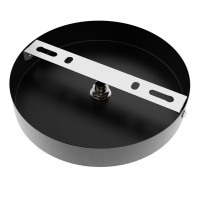 Arturesthome Modern Rewind Ceiling Canopy Kit Single Hole Ceiling Plate For Pendant Lights Or Chandelier Fixture Black 18Cm