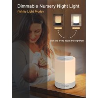 Yydskit Baby Night Light Nursery Night Lamp For Breastfeeding Portable Nightlight For Kids Toddlers Bedroom Warm Soft Bedsi