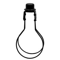 Creative Hobbies Lamp Shade Light Bulb Clip Adapter Clip On With Shade Attaching Finial Top Black Color 1 Pack