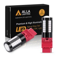 Alla Lighting Wty21W Led Bulbs, Super Bright Rear Turn Signal. Rear Fog Lights Bulbs Replacement 12V, Pure Red