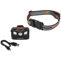 Blackfire - Klein Tools Outdoors - Rechargeable Auto-Off Led Headlamp, Bbm6048, Spot Light, Flood Light, 3 Modes, For Outdoor Use, Hiking, Camping, Hunting, Fishing