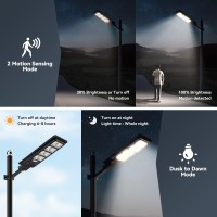 Langy 200W Led Solar Street Lights 360 Pcs Led High Lumes Solar Powered Street Lamp Outdoor Dusk To Dawn Security Led Post Stre