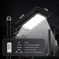 Langy 200W Led Solar Street Lights 360 Pcs Led High Lumes Solar Powered Street Lamp Outdoor Dusk To Dawn Security Led Post Stre