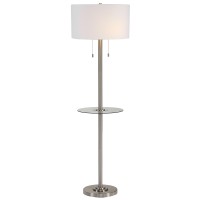 Make a style statement in the interiors of the home with the inclusion of this beautiful floor lamp With the stalk design body it has round shaped glass accent which adds to the overall beauty Pull chain switch and E26 bulb base lets this piece function e