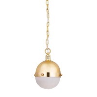 Harmelin 7'' Wide 1-Light Mini Pendant - Satin Brass