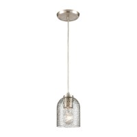 Sprinkle 5'' Wide 1-Light Mini Pendant - Satin Nickel