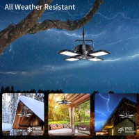 Yomisga Solar Pendant Lights Adjustable Solar Panel With Dual Lamps Indoor Shed Light 128 Led Ip65 Waterproof Outdoor Motion Sensor Light With Remote Control For Shop, Garage, Barn, House