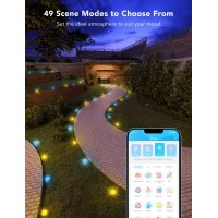 Govee Outdoor Ground Lights, Patio Decorations, Ip67 Low Voltage Pathway Lights 36Ft, Rgbic With Warm White, 15 Pack, App Control Walkway Lights With 43 Scene Modes, Sync With Music, 80 Lm