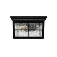 Coramdeo French Pane Square 2 Light Ceiling Mount Farmhouse Fixture Indoor Or Outdoor Two Standard Sockets Open Bottom Damp