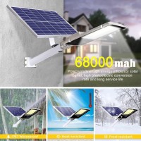 Xlbtynfd 1400W Solar Street Lights Dusk To Dawn Solar Outdoor Light With Remote Control 130000 Lumens 6500K Solar Flood Light