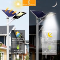 Xlbtynfd 1400W Solar Street Lights Dusk To Dawn Solar Outdoor Light With Remote Control 130000 Lumens 6500K Solar Flood Light