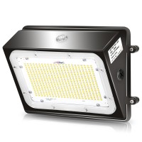 Dragonlight 60W Led Wall Pack Light With Dusk-To-Dawn Photocell, Ip65 Waterproof Security Flood Lights Outdoor, 5000K Daylight 8,100Lm Super Bright 100-277V For Commercial Street & Area Lighting