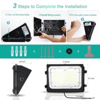 Dragonlight 60W Led Wall Pack Light With Dusk-To-Dawn Photocell, Ip65 Waterproof Security Flood Lights Outdoor, 5000K Daylight 8,100Lm Super Bright 100-277V For Commercial Street & Area Lighting