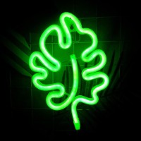 Green Leaf Neon Light Leaf Neon Sign Monstera Leaf Sign For Home Room Bar Decoration