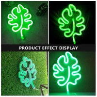 Green Leaf Neon Light Leaf Neon Sign Monstera Leaf Sign For Home Room Bar Decoration