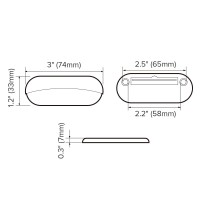 Dream Lighting 12Volt 29Inch Led Oval Courtesy Lights For Rv Camper Marine Boat Footwell Cabin Deck Accent Light316Ss Bezel W