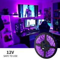 Tigqiang Black Light Strip, 20Ft/6M Flexible Led Black Light With Kit, 360 Lamp Beads, 12V Black Light, Non-Waterproof For Indoor Fluorescent Dance Party, Stage, Birthday, Wedding, Dark Party