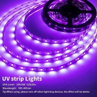 Tigqiang Black Light Strip, 20Ft/6M Flexible Led Black Light With Kit, 360 Lamp Beads, 12V Black Light, Non-Waterproof For Indoor Fluorescent Dance Party, Stage, Birthday, Wedding, Dark Party