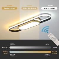 DIMMABLE WITH REMOTE CONTROL Color temperature30006500KBrightness10100Through the remote control you can gradually adjust the color and brightness of the modern LED ceiling lamp according to your preferences and the current environment MODERN DESIGN The s